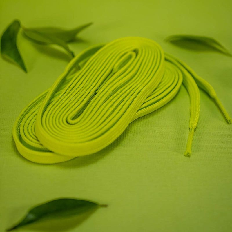 Roll Waxed Skate Laces / Lime Green