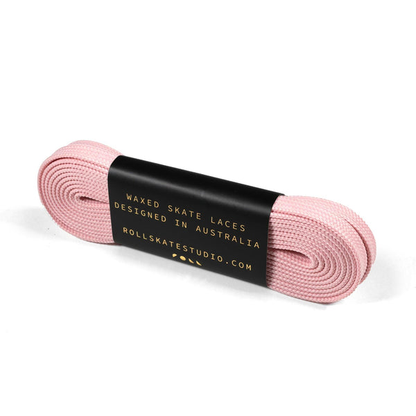 Roll Waxed Skate Laces / Pastel Pink / 96in (244cm)