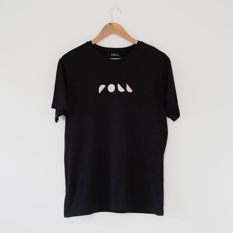 Roll Upcycled / Logo Tee / Black / S