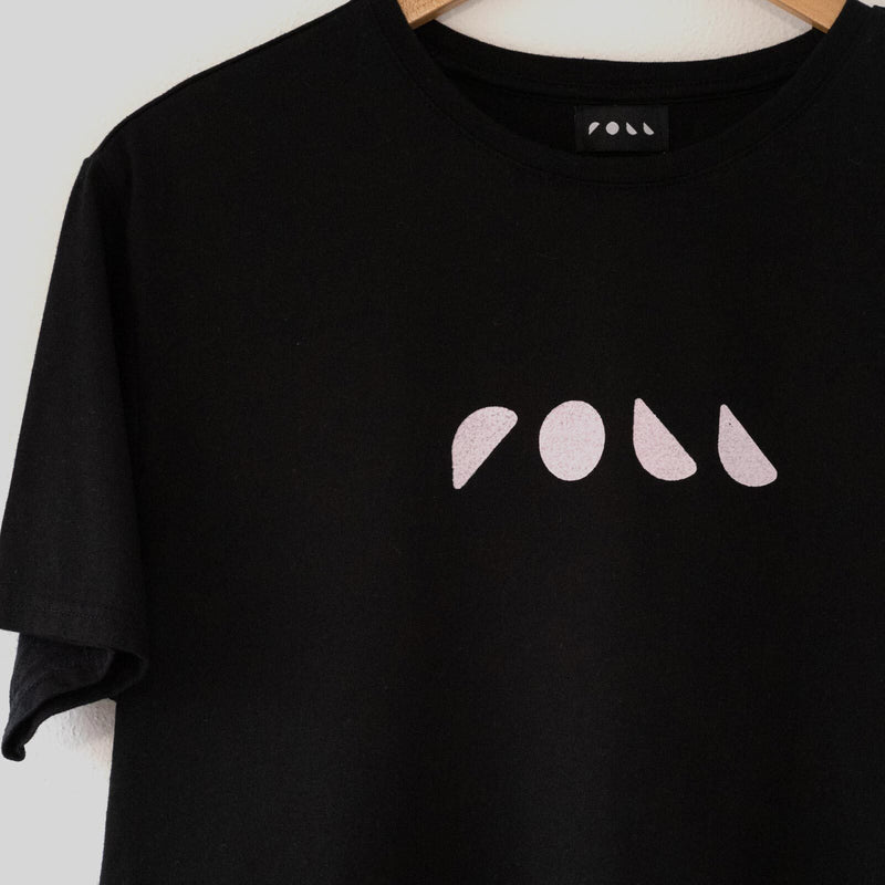 Roll Upcycled / Logo Tee / Black / S