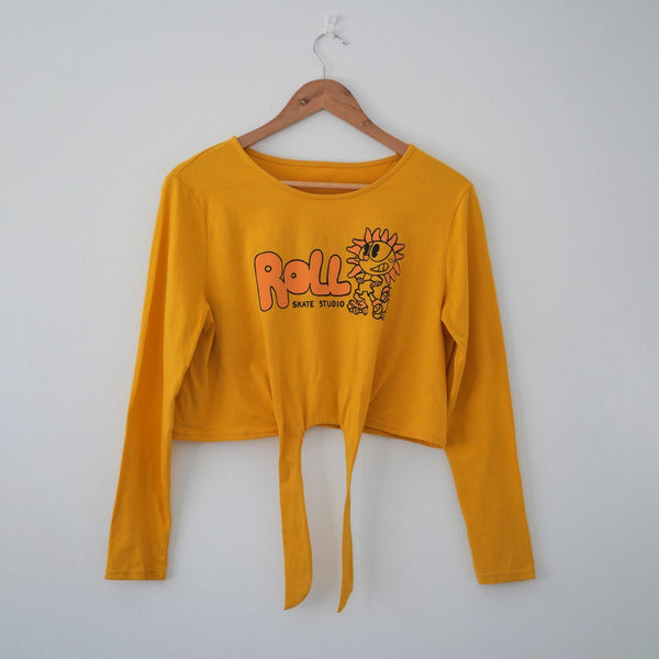 Roll Upcycled / Sunflower Long Sleeve Tee / Yellow / M
