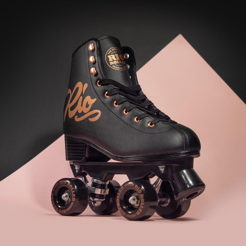 Rio Roller Script Skates / Rose Black - Shop at Roll Skate Studio