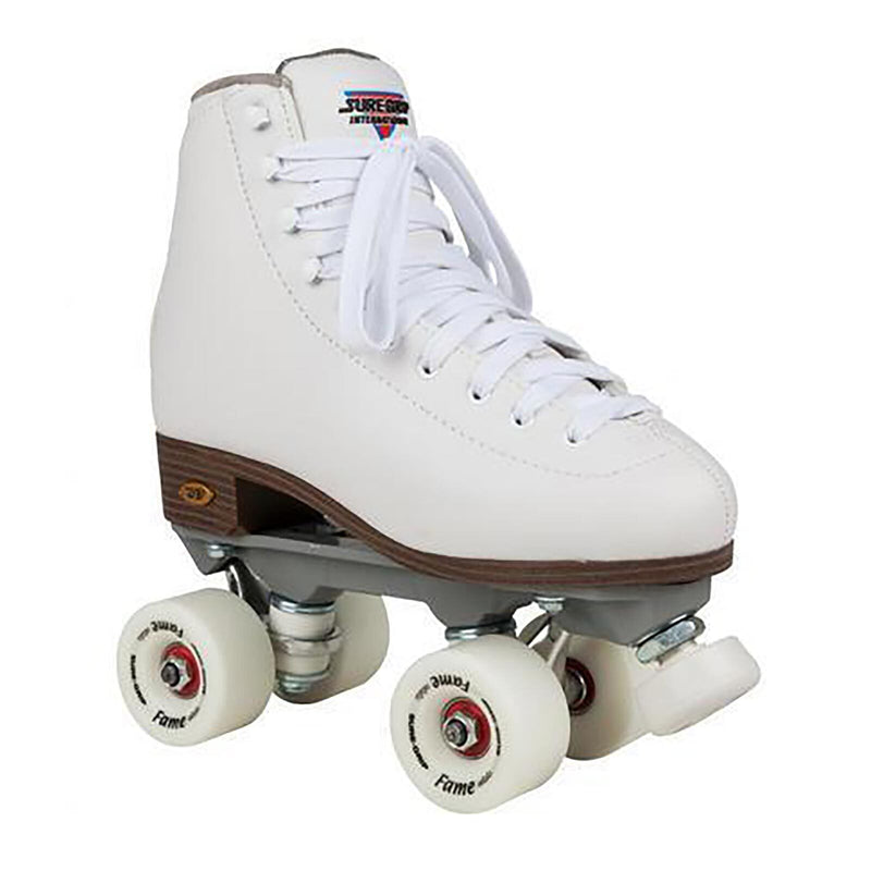 Sure-Grip Fame Roller Skates / White / 9