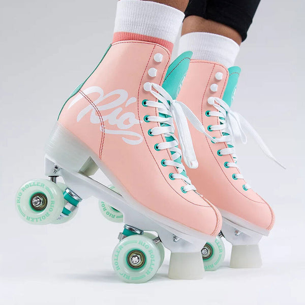 Rio Roller Script Skates / Peach Green