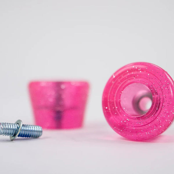 Rio Roller Bolt-on Toe Stops / Pink Glitter