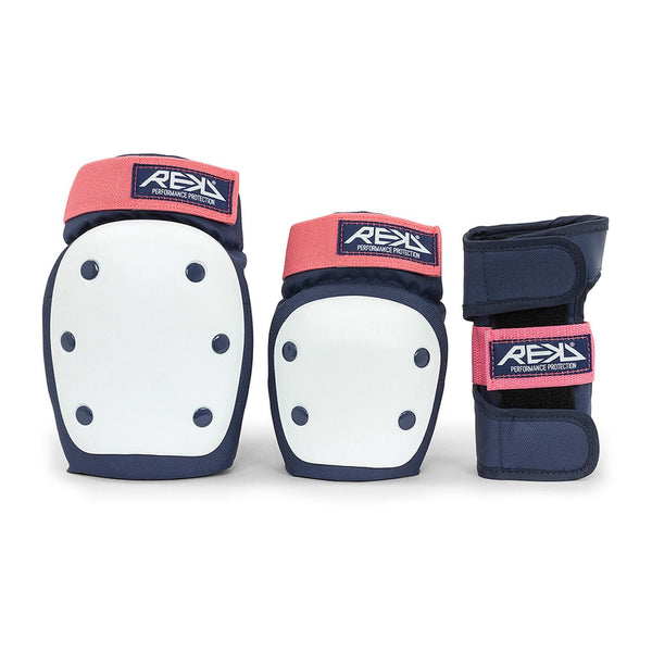 REKD Heavy Duty Triple Pad Set / Adult / Blue Pink / XS