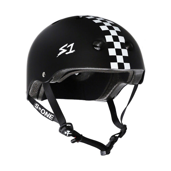 S1 Lifer Helmet (Certified) / Black White Checker Matte / XS