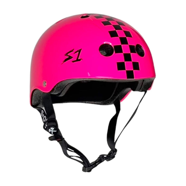 S1 Lifer Helmet (Certified) / Pink Black Checker Gloss