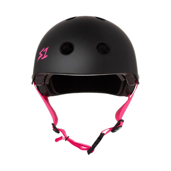 S1 Lifer Helmet (Certified) / Black Matte (Pink Straps)