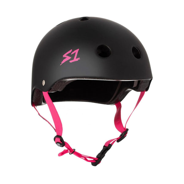 S1 Lifer Helmet (Certified) / Black Matte (Pink Straps) / XS